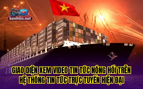 Giao diện xem video tin tức nóng hổi trên hệ thống tin tức trực tuyến hiện đại