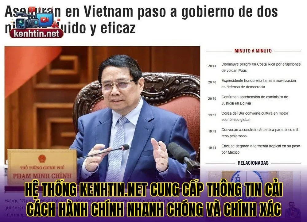 Hệ thống Kenhtin.net cung cấp thông tin cải cách hành chính nhanh chóng và chính xác