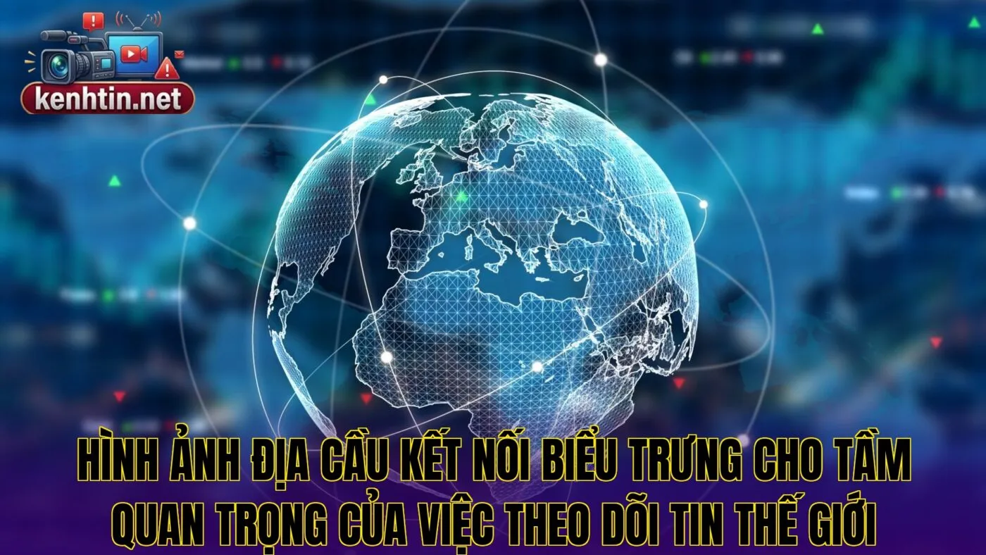 Hình ảnh địa cầu kết nối biểu trưng cho tầm quan trọng của việc theo dõi tin thế giới