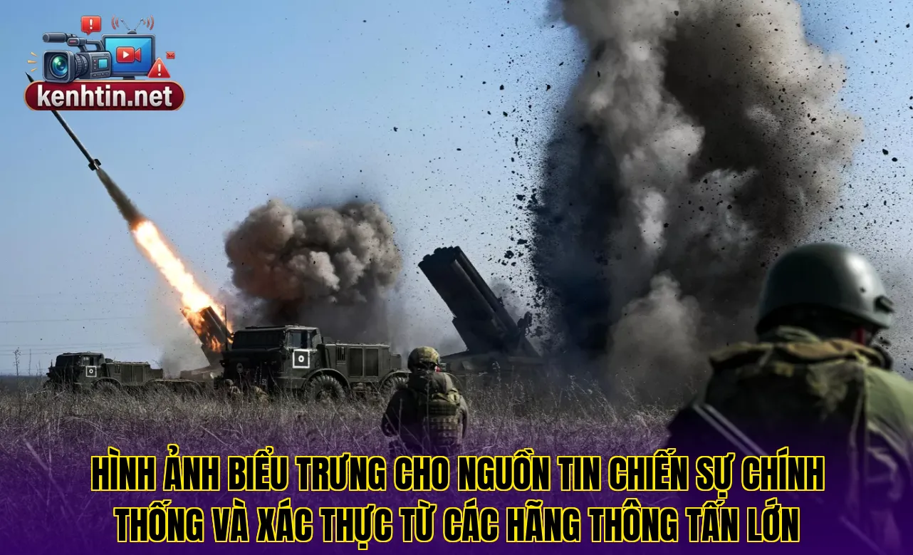 Hình ảnh biểu trưng cho nguồn tin chiến sự chính thống và xác thực từ các hãng thông tấn lớn