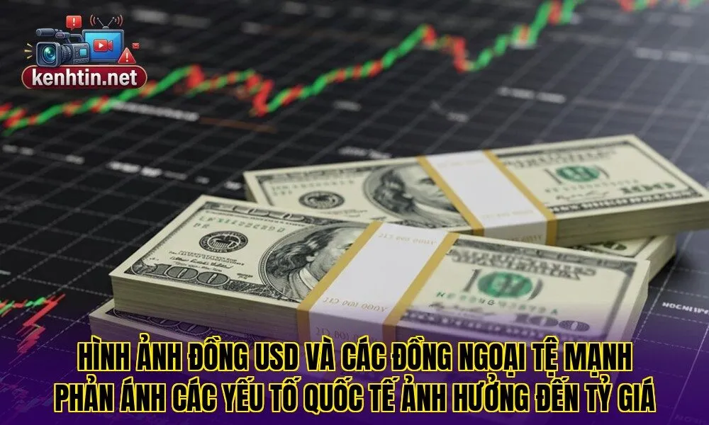Hình ảnh đồng USD và các đồng ngoại tệ mạnh phản ánh các yếu tố quốc tế ảnh hưởng đến tỷ giá