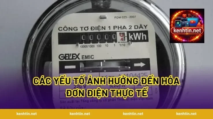Các Yếu Tố Ảnh Hưởng Đến Hóa Đơn Điện Thực Tế
